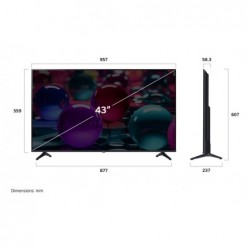 LG UHD AI 43UA73003LA TV 109.2 cm (43") 4K Ultra HD Smart TV Wi-Fi Black
