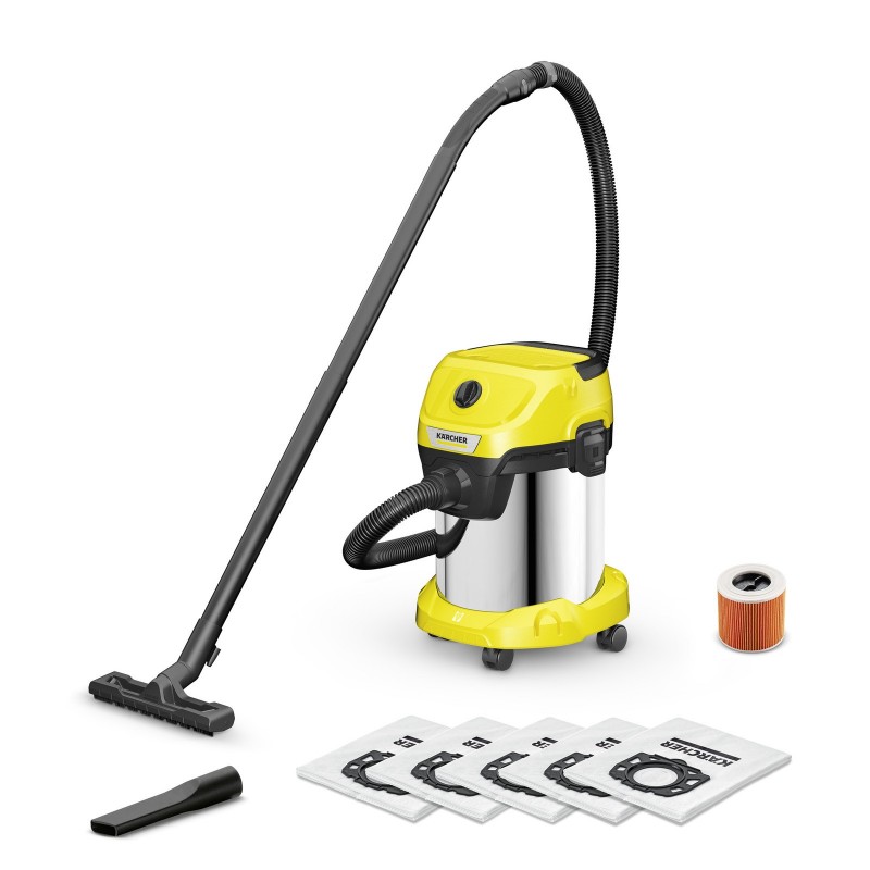Vacuum CleanerKARCHERWet and dry vacuum cleaner WD 3 S V-17/4/20 + 4 FB1000 WattsSuction power 230WCapacity 17 lNoise 74