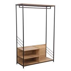 Hallway shelf DIMITRA 100x40xH160cm, rustic black