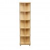 Bookshelf FERDIE swivel 45x45xH176cm, ash black