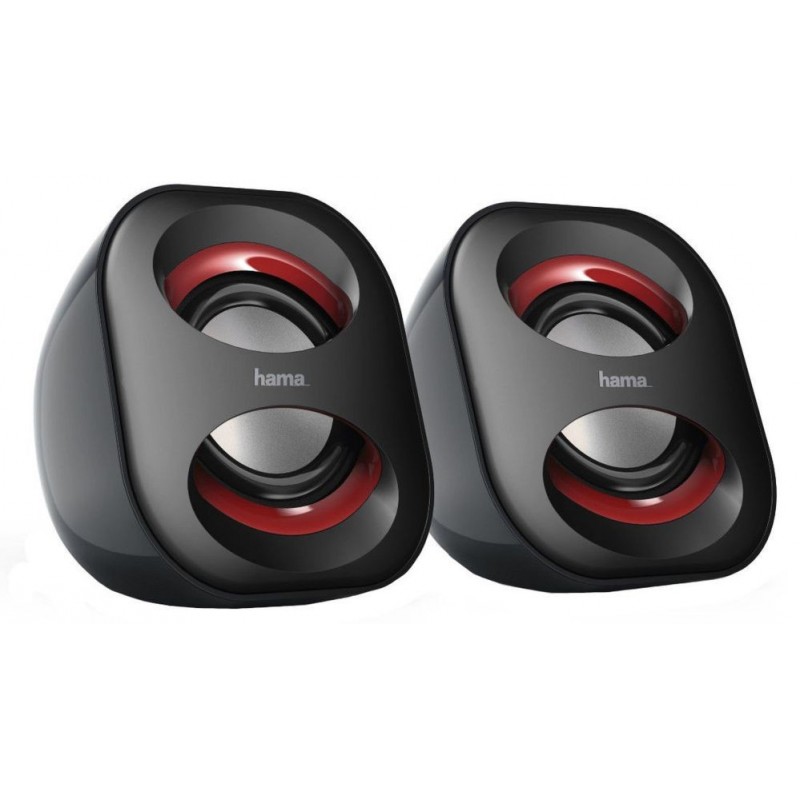 Bezvadu skaļrunis Hama  Sonic Mobil 183 Notebook Speaker Black Red