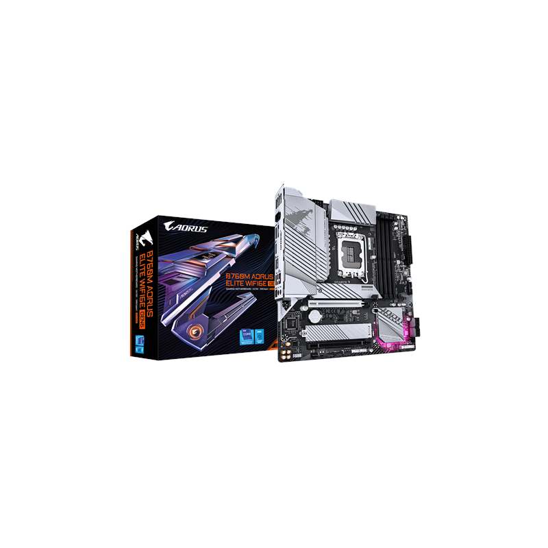 Gigabyte B760M AORUS ELITE WIFI6E GEN5 Processor family Intel Processor socket LGA1700 DDR5 Supported hard disk