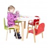Kids set HAPPY table, 2 chairs, white green