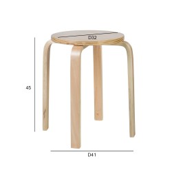 Taburet SIXTY-1 D41xH45cm, naturaalne