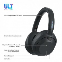 Sony ULT WEAR - Wireless Bluetooth Headphones with ULT POWER SOUND, Ultimate Deep Bass, Noise Cancelling, Clear Call