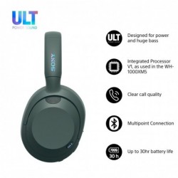 Sony ULT WEAR - Wireless Bluetooth Headphones with ULT POWER SOUND, Ultimate Deep Bass, Noise Cancelling, Clear Call