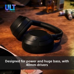 Sony ULT WEAR - Wireless Bluetooth Headphones with ULT POWER SOUND, Ultimate Deep Bass, Noise Cancelling, Clear Call