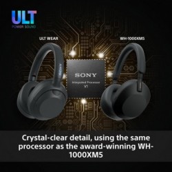 Sony ULT WEAR - Wireless Bluetooth Headphones with ULT POWER SOUND, Ultimate Deep Bass, Noise Cancelling, Clear Call