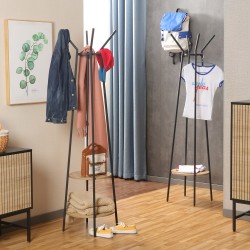 Clothes rack HANNES 48x48xH170cm, rustic melamine