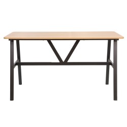 Dining table SVEA 140x70xH76cm, ash black