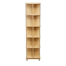 Bookshelf FERDIE swivel 45x45xH176cm, ash black