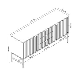 Kummut HELVE 150x40xH75cm