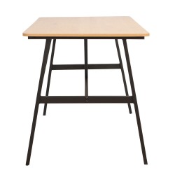 Dining table SVEA 140x70xH76cm, ash black