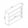Shelf LESTER 48x10xH36cm, white melamine