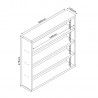 Shelf LESTER 48x10xH47,5cm, white