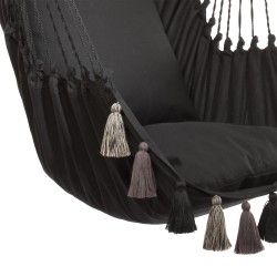 Swing chair TASSEL BLACK black
