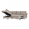 Corner sofa bed LINDY LC, light brown
