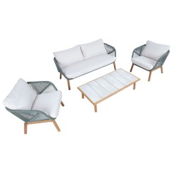 Aiamööblikomplekt TUXEDO laud, diivan ja 2 tooli