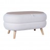Ottoman  table HANA 87x48,5xH46cm, white, with storage