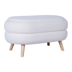 Ottoman  table HANA 87x48,5xH46cm, white, with storage