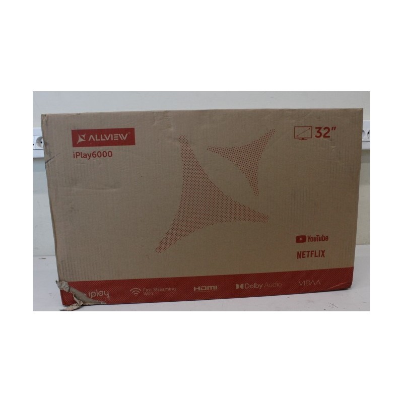 SALE OUT. Allview 32iPlay6000-H 32" (81 cm) Smart TV VIDAA HD Black DAMAGED PACKAGING,SCRATCHED ON HTE FRAME