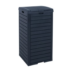 Trash bin GALA 41x41xH86cm 118L, black plastic