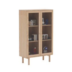 Display cabinet HANSEN 90x40xH150cm, melamine