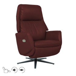 Tugitool DAMIANO elektriline recliner 72x84xH116cm, tumepunane nahk