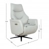 Tugitool DAYANA elektriline recliner 74x84xH115cm, beež nahk