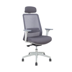Task chair SANTO grey mesh fabric