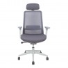 Task chair SANTO grey mesh fabric