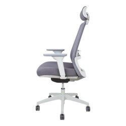 Task chair SANTO grey mesh fabric
