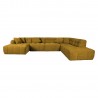Corner sofa FORTE U-shape RC, brownish yellow