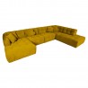 Corner sofa FORTE U-shape RC, brownish yellow