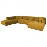 Corner sofa FORTE U-shape LC, brownish yellow