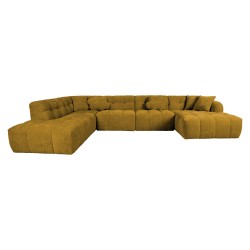 Corner sofa FORTE U-shape LC, brownish yellow