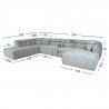 Corner sofa FORTE U-shape LC, beige