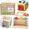 WOOPIE GREEN Pudełko Box 5w1 Montessori Edukacujny 11-12M FSC
