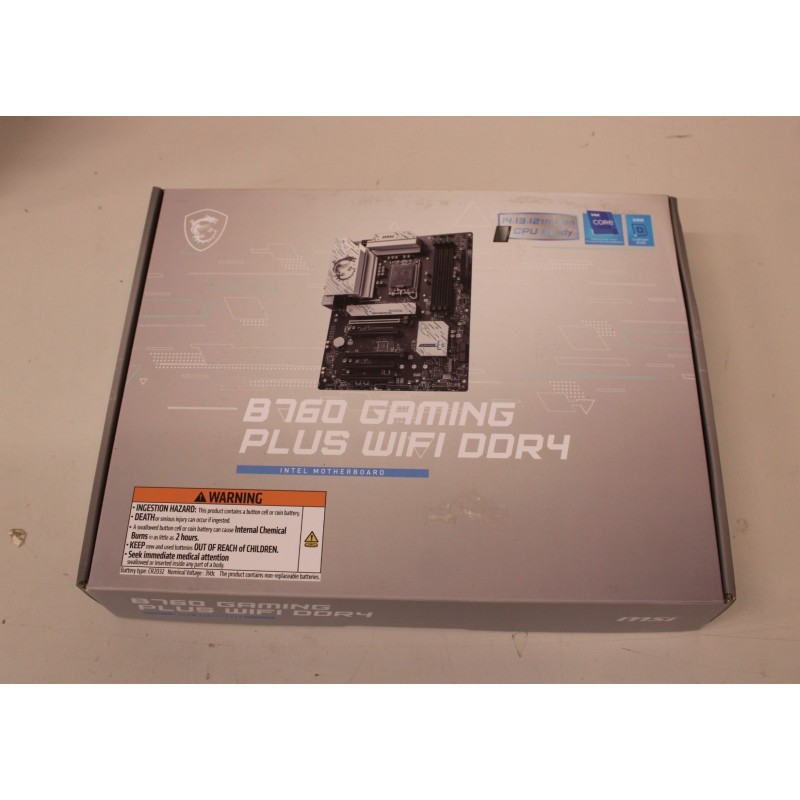 SALE OUT. MSI B760 GAMING PLUS WIFI DDR4 MSI B760 GAMING PLUS WIFI DDR4 Processor family Intel Processor socket 