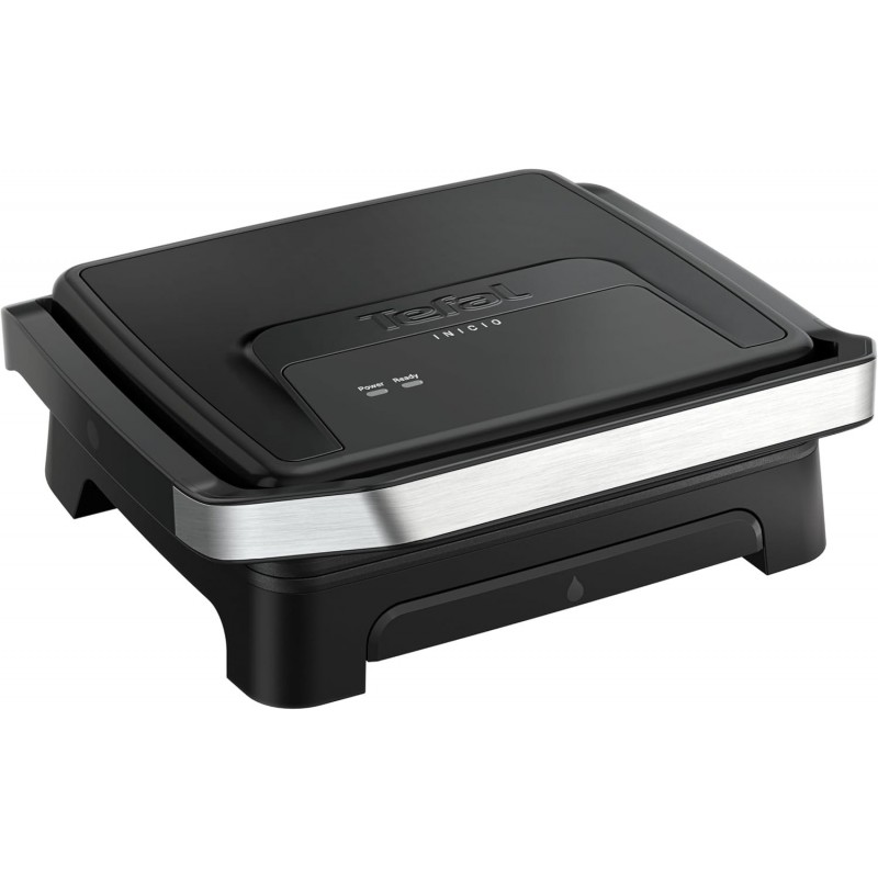 Tefal GC271810 Inicio Panini and grilling machine, Non-stick, Black/Stainless steel TEFAL