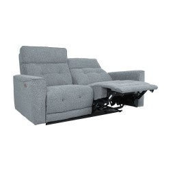 Recliner sofa BOSCO 2-seater with electric mechanism, bluish grey