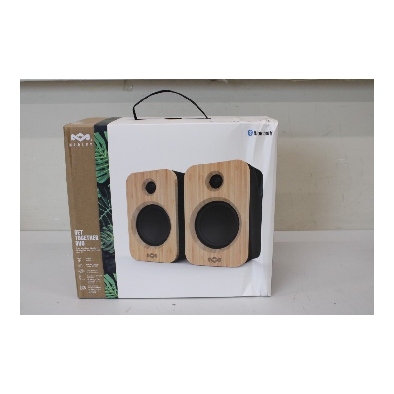 SALE OUT. Marley Get Together Duo Speaker, Bluetooth, Black Marley Get Together Duo Speaker EM-JA019-SB DAMAGED