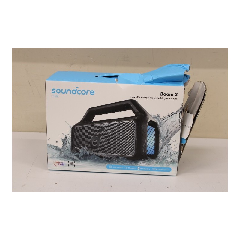 SALE OUT. Anker Soundcore Boom 2 Bluetooth Speaker, Black Anker Soundcore Portable Bluetooth Speaker Boom 2 |