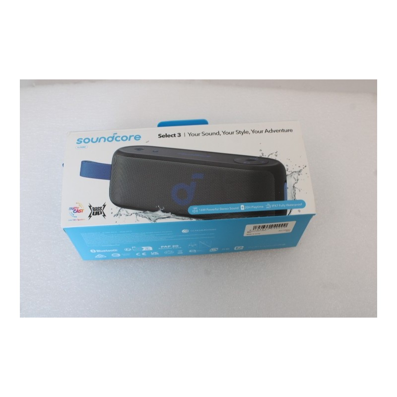 SALE OUT. Anker Soundcore Select 3 Bluetooth Speaker, Black Anker Soundcore Portable Bluetooth Speaker Select 3 |