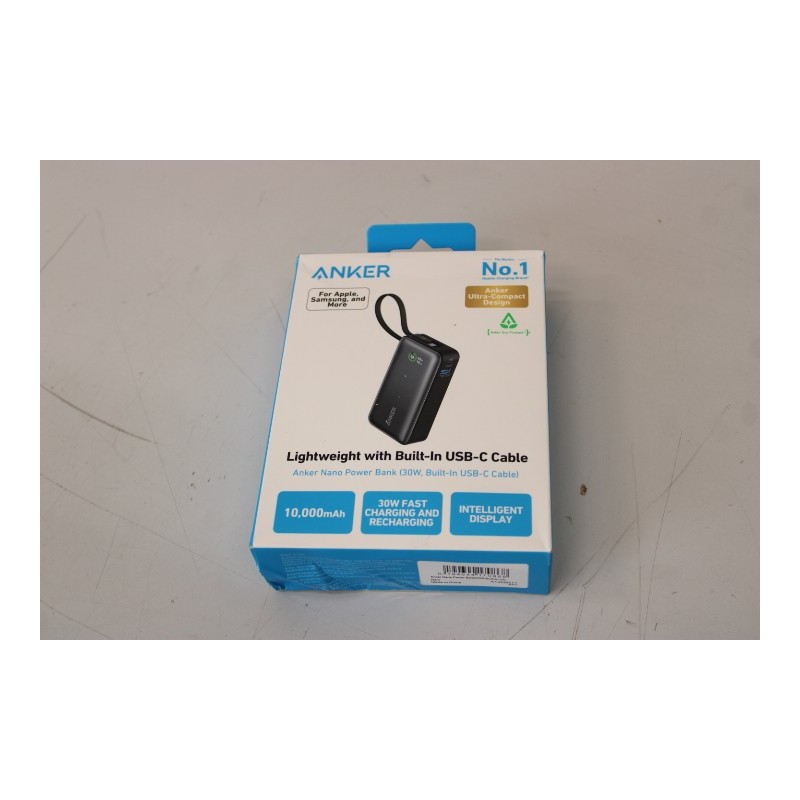 SALE OUT. Anker 545 Nano Power Bank 10000mAh, PD 30W, Black Anker 545 Nano Power Bank A1259G11 10000 mAh Black
