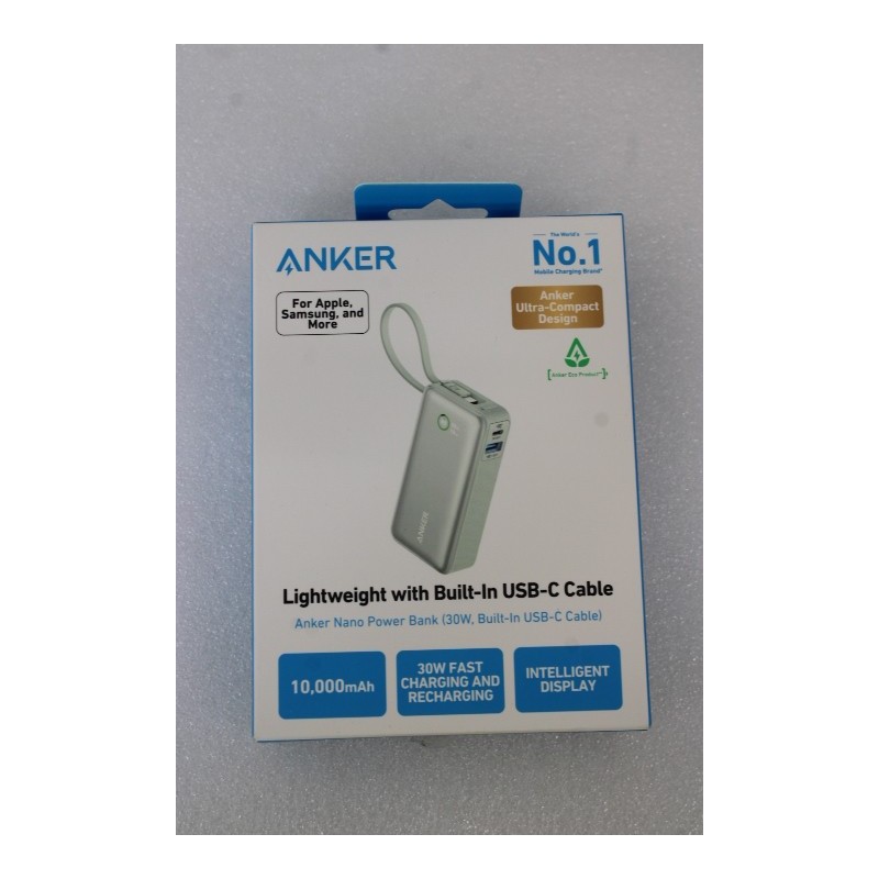 SALE OUT.  Anker 545 Nano Power Bank A1259G61 10000 mAh Green UNPACKED, SCRATCHED ON TOP