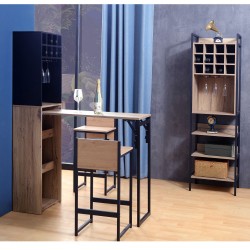 Baaritool HANNES 38x38xH80cm, rustik melamiin