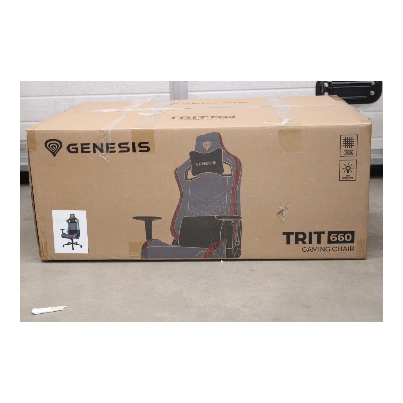 SALE OUT. Genesis Gaming Chair Trit 660 RBG, Grey Genesis Gaming Chair Trit 660 RBG Grey DAMAGED PACKAGING,
