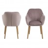 Armchair EMILIA dusty rose oak