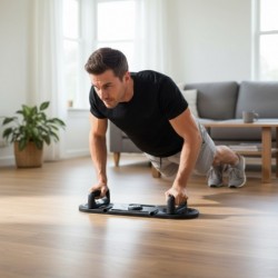 DBP02 MULTIFUNCTIONAL BOARD FOR ABDOMINAL MUSCLE EXERCISES AND PUSH-UPS WITH ROPES 3-IN-1 HMS